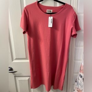 New Rowe Apparel large french terry dress in guava.